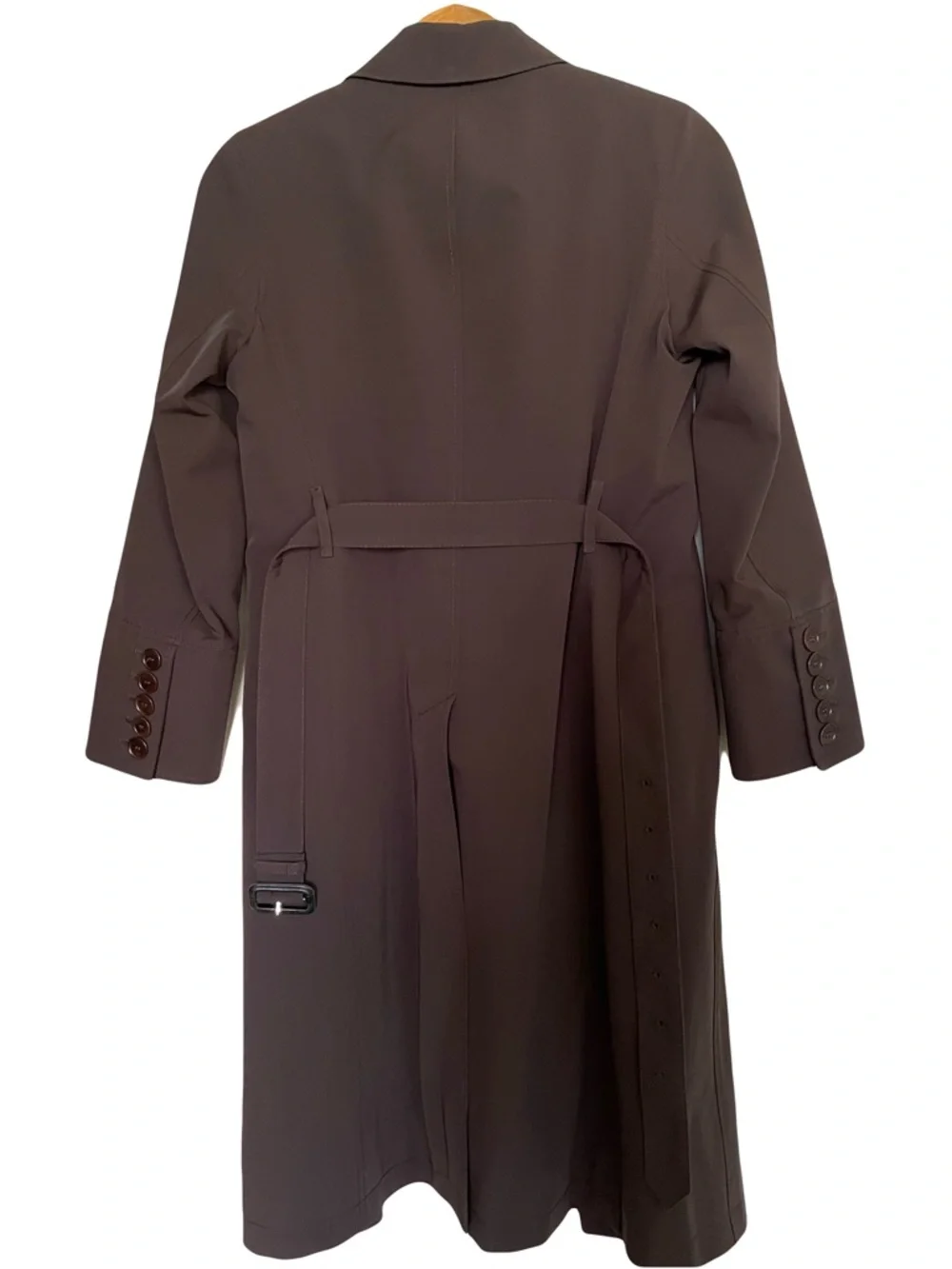 Burberry London Dark Brown Single-Breasted Car Coat - Picture 2 of 14